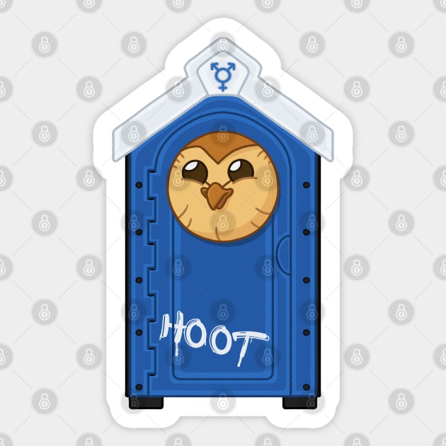 Port-a-Hooty Sticker by Sepheria